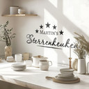 Muursticker + Naam Sterrenkeuken