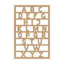 Dekoracja drewniana Alfabet ABC - MDF natura
