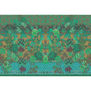 Fototapeta Classic Vintage Floral - zielone akcenty na złotym tle - włóknina