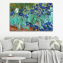 3 stykke lærredstryk, Vincent Van Gogh iris