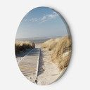 Rundt lærredsbillede hav strand klitter