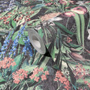 Tapet, non-woven blomstertapet Flora sort, grøn