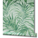 Blomstertapet, non-woven tapet Novamur Yvi grøn