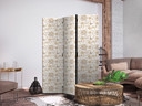 Paravent, Raumteiler freistehend, Trennwand - Beige Shades of Nature