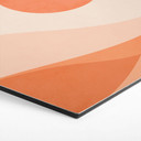 Hexagon Dibond Harmonisk landskab orange - Kubistika