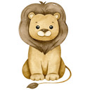 Wallsticker brun løve