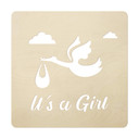 Drewniana dekoracja dla dziecka - It's a Girl - Topola