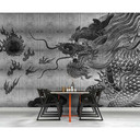 Fotomural Paredes de Patel 3 Shenzen 3 plata, gris, negro