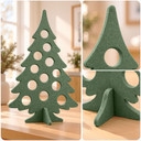 Kerstboom van vilt met uitsparingen om neer te zetten (2-delig)