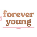 Dekoracja ścienna Forever young - dekoracja drewniana mahoń