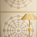 Tapeta z włókniny Versace I Love Baroque Medusa Circles Beige Gold elegancka