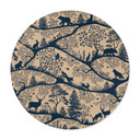 Poster Djursiluetter i den Nordiska Skogen - Oliver Robins - Rund