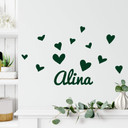 Wallsticker -  + Navn Hjerte