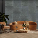 Echtstein - 3D Wandpaneel, Set aus 6 Natursteinplatten als luxuriöse Wandverkleidung - Schiefer Schw
