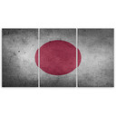 3 stykke lærredstryk, Japans flag