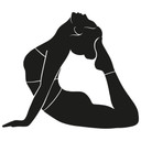 Wallsticker yoga king cobra silhuet monokrom
