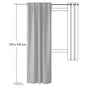 Homing Fertigschal mit verdeckten Schlaufen Oskar grau -  2,45 x 1,4 m