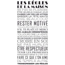 Sticker mural - Règles de la maison