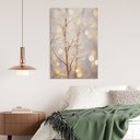 Billede Filigran blade beige - Aluminium dibond - Treechild – print på aluminium (Alu-Dibond)