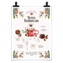 Poster Heiße Schokolade Rezept