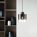 Pendelleuchte Benett, braun, 120 x 20 cm, Glas Pendelleuchte
