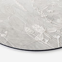 Wanddecoratie planten in wit in modern design - Ms Tiff - Alu-Dibond rond