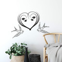 Sticker mural - Cœur en fleur