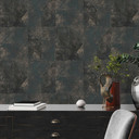 Vliestapete Schwarz Gold - Strukturtapete Metallic-Effekt - Grafik-Tapete Schlafzimmer Büro