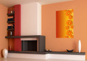 Poster autocollant - W - Orange Flowers