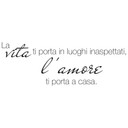 Muursticker La vita ti porta