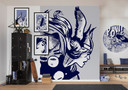 Selvklæbende non-woven tapet - Captain America Pow - 125 x 125 cm