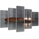 5 stykke lærredsprint, Zen Spa Candle Wood