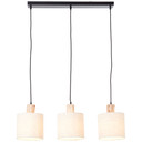 Pendelleuchte Manuel, braun, 130 x 80 cm, Holz Pendellampe