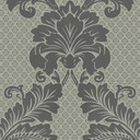 tapet med ornamenter i grå og bronze non-woven tapet A.S. Creation i barokstil