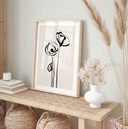 Plakat Line Art Two Poppies - Cats & Dotz