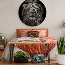 Tableau en Alu-Dibond Lion - Rond