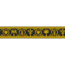 Versace tapet, Bort med Vanitas ornamenter, barok guld, gul, sort