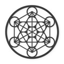 MDF - Dekoracja drewniana - Kostka Metatron - Okrągła