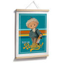 Plakat Unser Sandmännchen - Sandman z deskorolką - Plakat dla dzieci