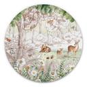 Tableau sur alu-Dibond rond Kikki Belle - Printemps des amis de la forêt