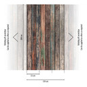 Tapet i trälook i vintagestil - non-woven tapet träribbor - rustik Fototapet