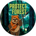 Selbstklebende Vlies Fototapete - Star Wars Protect the Forest - 125 x 125 cm