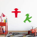 Muursticker Ampelmann Set