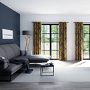 Homing Vorhang mit verdeckten Schlaufen Kelani safran -  2.45 x 1.4 m