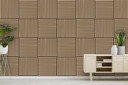 Panneau mural Placage de panneau acoustique mural modulaire Jangal - Chêne Davert
