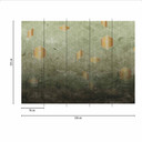 Designtapet DTiles1 i grøn bronze - vægbeklædning Designwalls 2 - 2,55 x 3,5 m