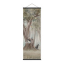 Textielposter schattige bosdieren tussen bomen - Ms Tiff - Panorama