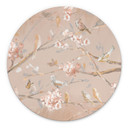 Stampa per pareti Uccelli sui Fiori di Ciliegio - Cheney - Alu-Dibond Rotondo