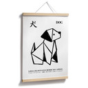 Poster Origami Géométrique Chien - Krygowski
