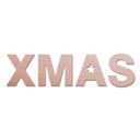 Aluminiowe litery Dibond - efekt miedzi - XMAS